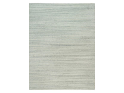 Modern / Contemporary hand-knotted wool rug in Ivory, 9'1" x 11'11" — SKU O090126