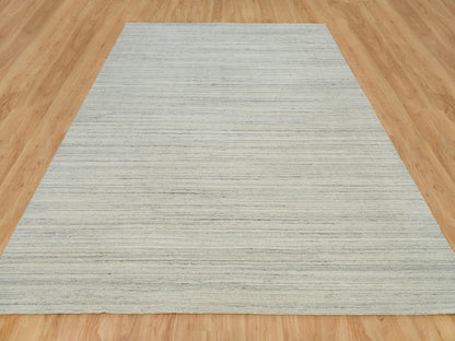 Modern / Contemporary hand-knotted wool rug in Ivory, 9'1" x 11'11" — SKU O090126 (view 2)