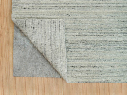Modern / Contemporary hand-knotted wool rug in Ivory, 9'1" x 11'11" — SKU O090126 (view 4)