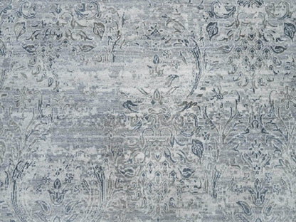 Transitional hand-knotted wool/plant based silk rug in Gray, 8'9" x 11'10" — SKU O090133 (view 8)