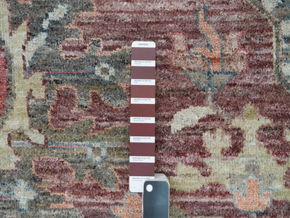 Red 13'10" x 17'9" Tribal Hand knotted Wool Rug - Sku: O090137