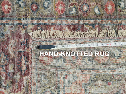 Red 2'6" x 19'8" Tribal Hand knotted Wool Rug - Sku: O090143