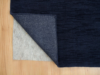 Blue 9'0" x 12'0" Modern and Contemporary Handloom Wool/Silk Rug - Sku: O090153