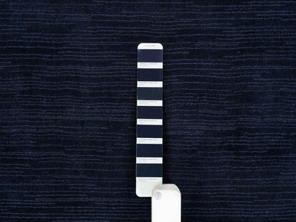 Modern / Contemporary hand-knotted wool/plant based silk rug in Blue, 9' x 12' — SKU O090153 (view 7)
