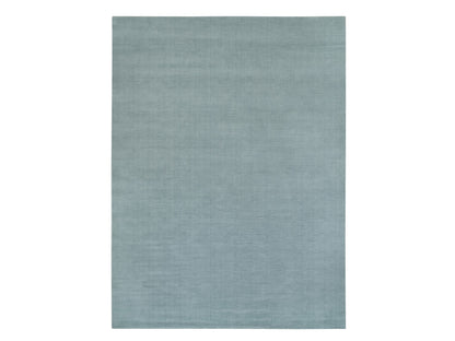 Modern / Contemporary hand-knotted wool/plant based silk rug in Gray, 9' x 11'10" — SKU O090154