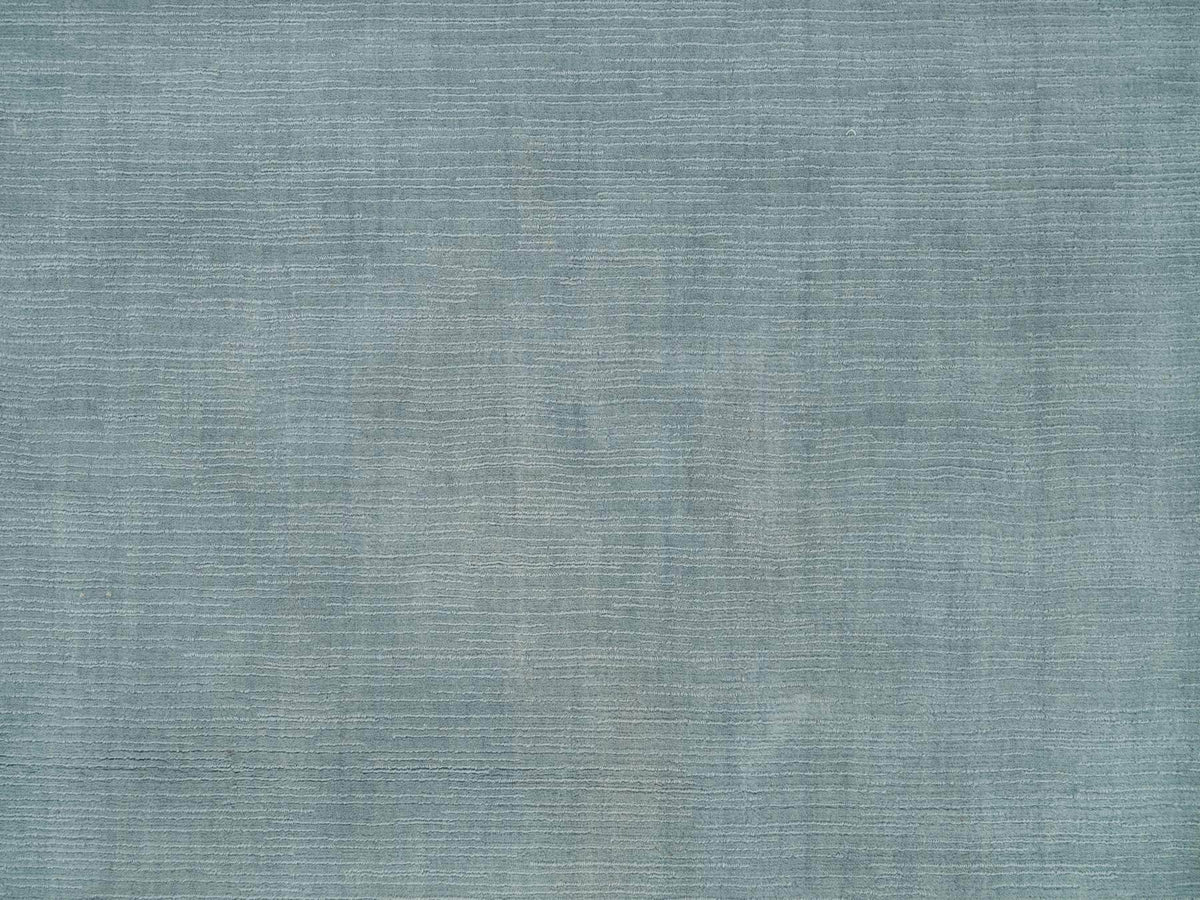 Modern / Contemporary hand-knotted wool/plant based silk rug in Gray, 9' x 11'10" — SKU O090154 (view 8)