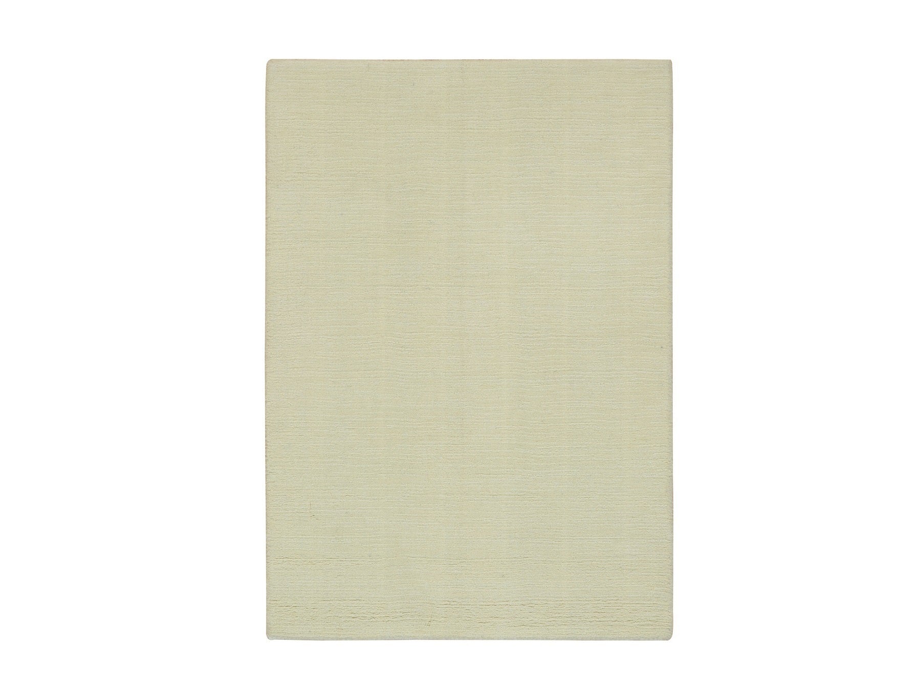Modern / Contemporary hand-knotted wool/plant based silk rug in Ivory, 2' x 3' — SKU O090174