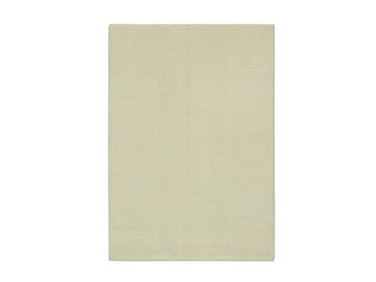 Modern / Contemporary hand-knotted wool/plant based silk rug in Ivory, 2' x 3' — SKU O090174