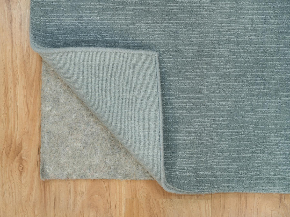 Modern / Contemporary hand-knotted wool/plant based silk rug in Gray, 2' x 3'1" — SKU O090175 (view 3)