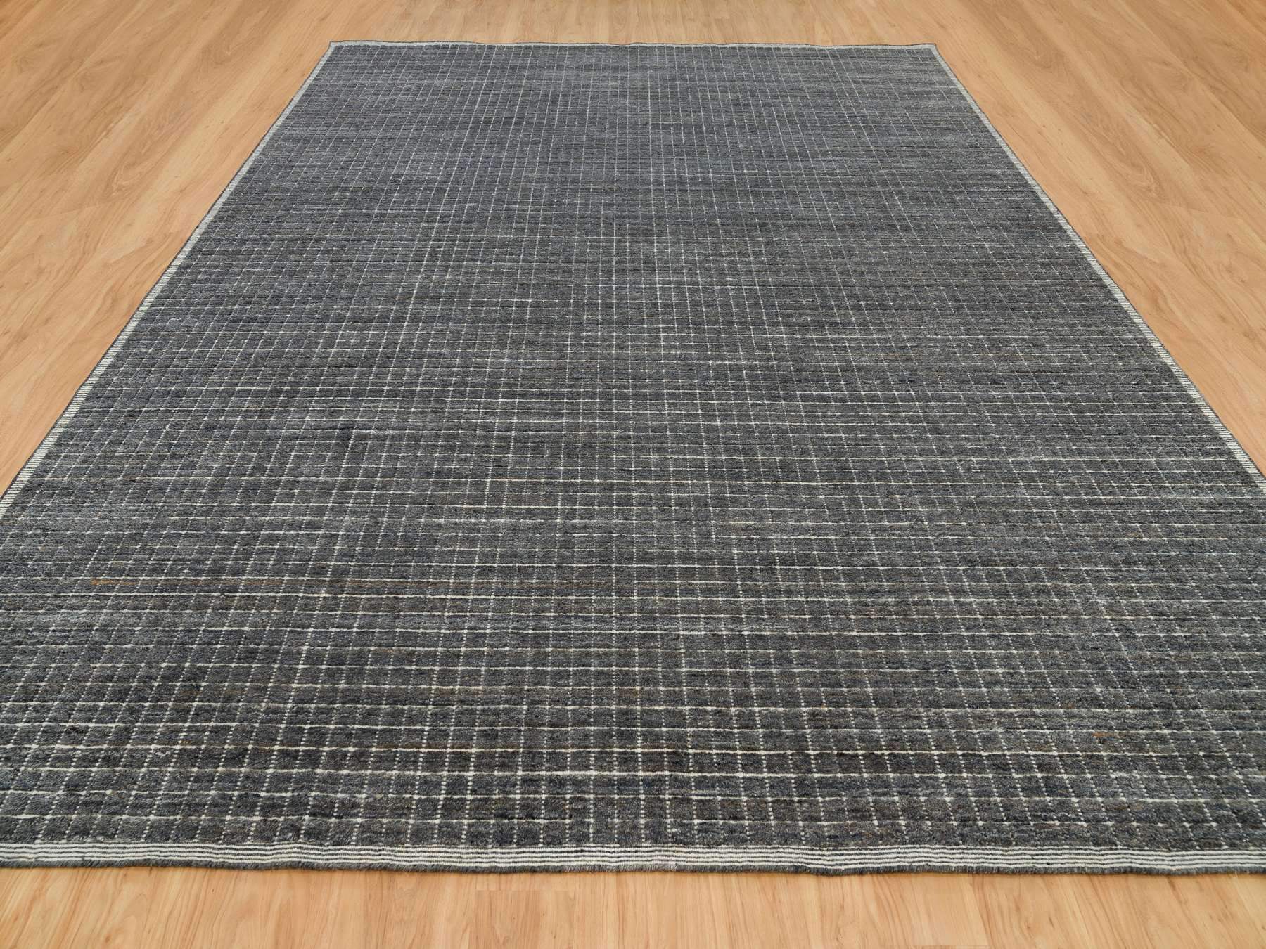 Modern / Contemporary hand-knotted wool rug in Gray, 12' x 14'9" — SKU O090188 (view 2)
