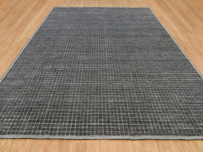 Modern / Contemporary hand-knotted wool rug in Gray, 12' x 14'9" — SKU O090188 (view 2)