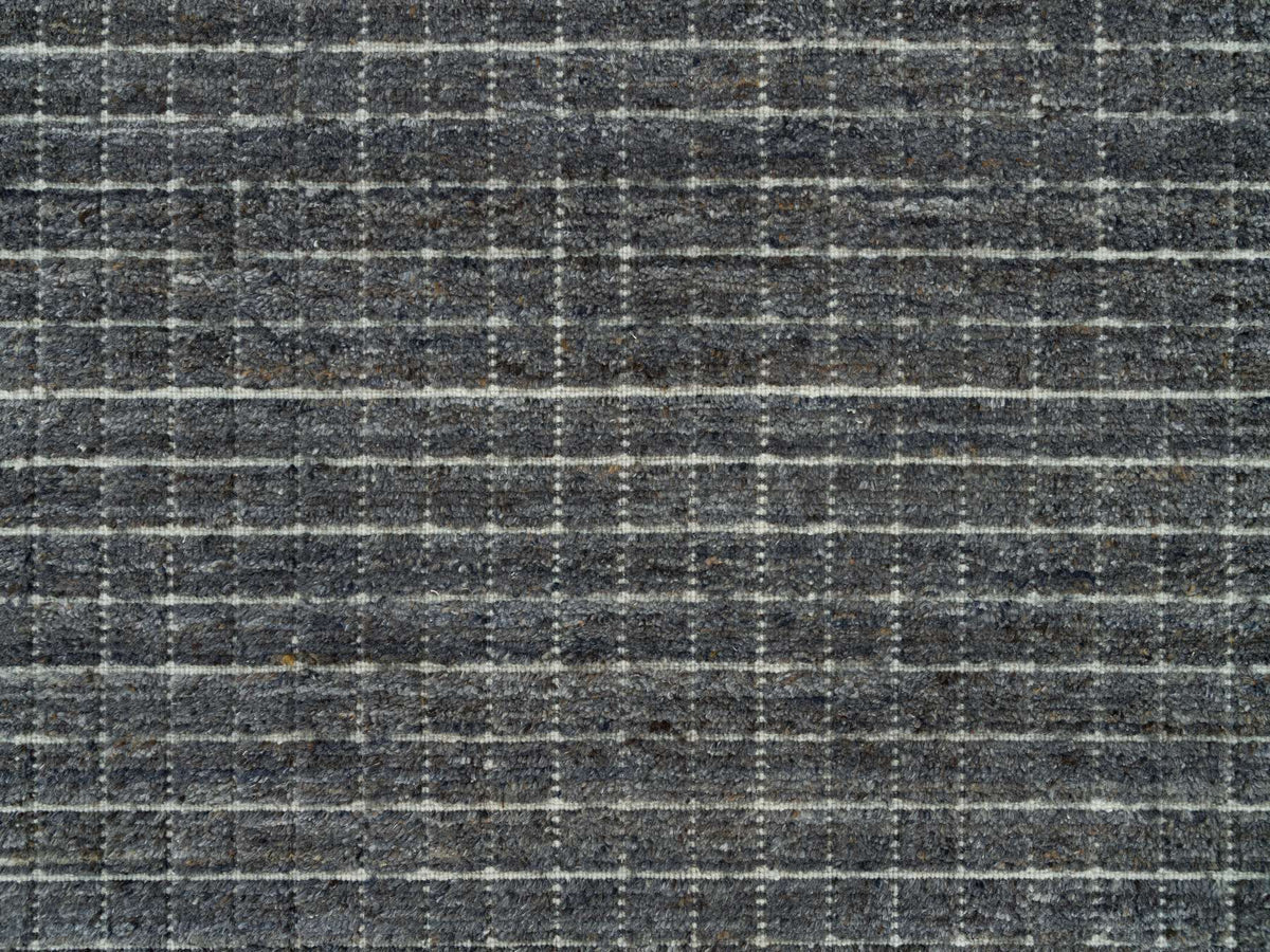 Modern / Contemporary hand-knotted wool rug in Gray, 12' x 14'9" — SKU O090188 (view 8)