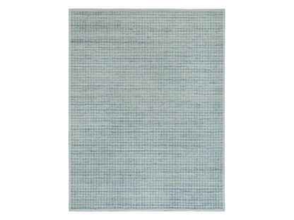 Blue 9'1" x 11'10" Modern and Contemporary Handloom Wool Rug - Sku: O090192