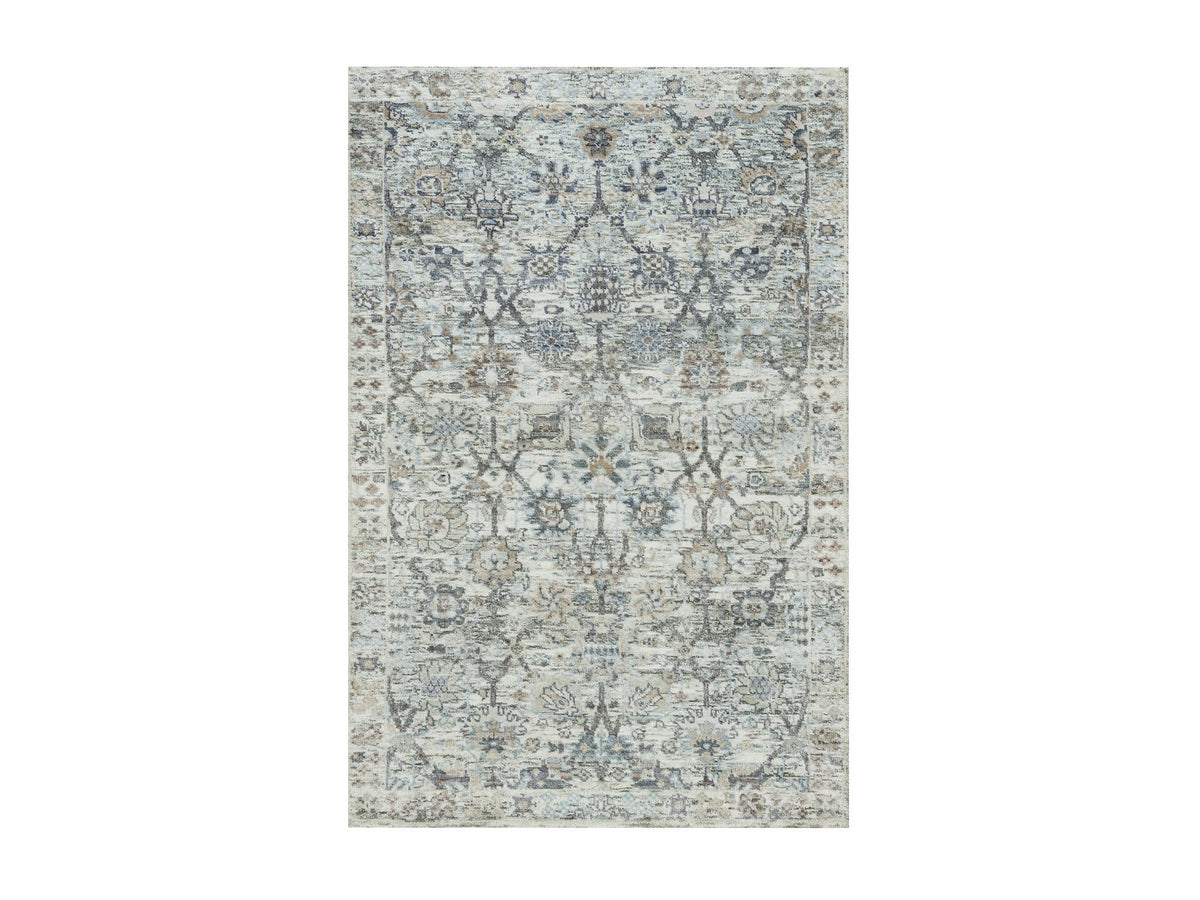 Tabriz Transitional hand-knotted silk rug in Ivory, 2'11" x 5' — SKU O090232