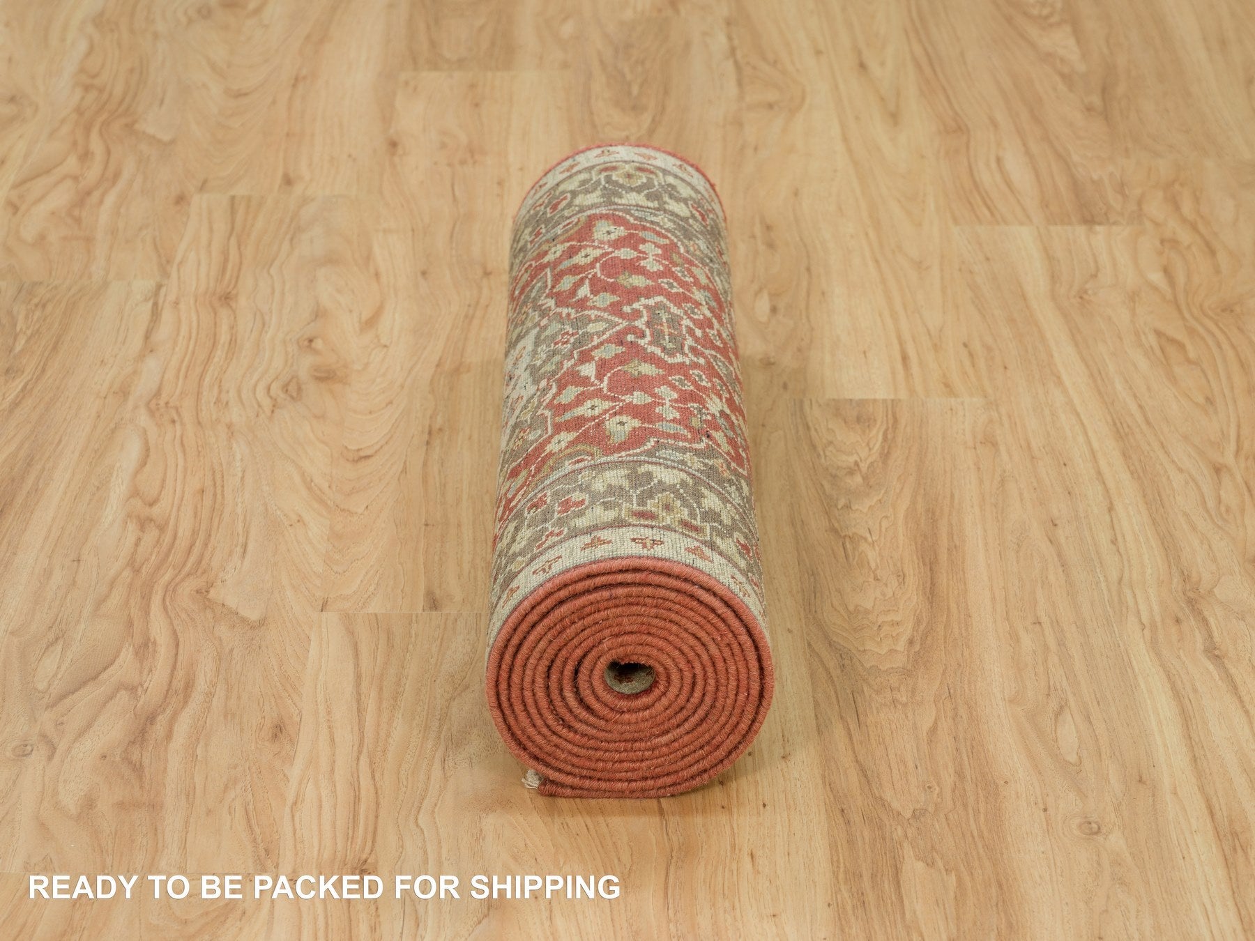 Tabriz Fine Oriental hand-knotted wool runner in Red & Brown, 2'7" x 12'4" — SKU O090282 (view 6)