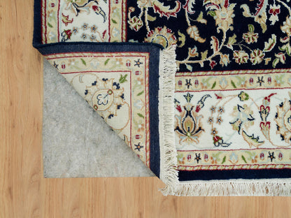 Blue 4'10" x 7'2" Fine Oriental Hand knotted Wool Rug - Sku: O090308