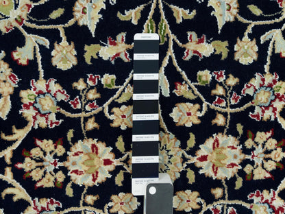 Blue 4'10" x 7'2" Fine Oriental Hand knotted Wool Rug - Sku: O090308