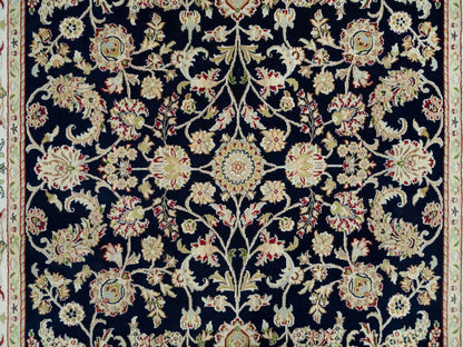Nain Fine Oriental hand-knotted wool rug in Blue & Ivory, 6'1" x 9'1" — SKU O090311 (view 8)