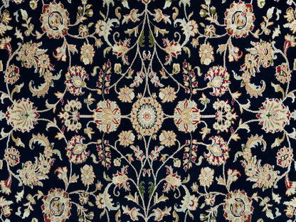 Blue 7'9" x 10'0" Fine Oriental Hand knotted Wool Rug - Sku: O090316