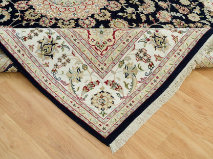 Blue 7'11" x 10'1" Fine Oriental Hand knotted Wool Rug - Sku: O090320