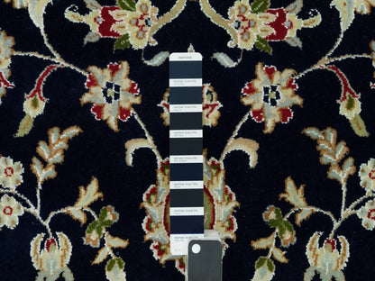 Blue 7'11" x 10'1" Fine Oriental Hand knotted Wool Rug - Sku: O090320