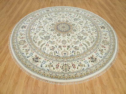 Nain Fine Oriental hand-knotted wool rug in Ivory, 12' x 12' — SKU O090329 (view 2)