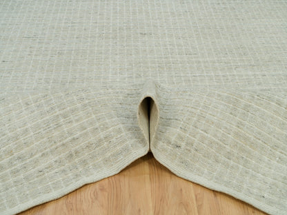Modern / Contemporary hand-knotted wool rug in Ivory, 10' x 13'9" — SKU O090341 (view 5)