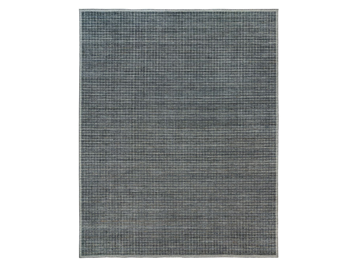 Modern / Contemporary hand-knotted wool rug in Gray, 11'11" x 14'9" — SKU O090345
