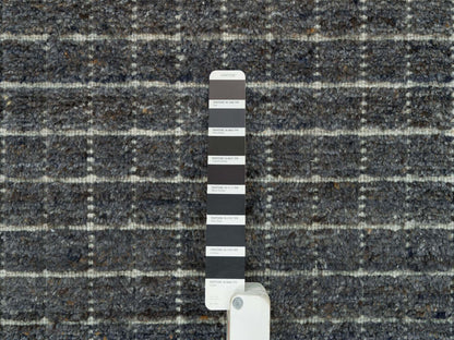 Modern / Contemporary hand-knotted wool rug in Gray, 11'11" x 14'9" — SKU O090345 (view 7)