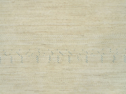 Gabbeh Modern / Contemporary hand-knotted wool rug in Ivory, 9'8" x 14' — SKU O090388 (view 8)