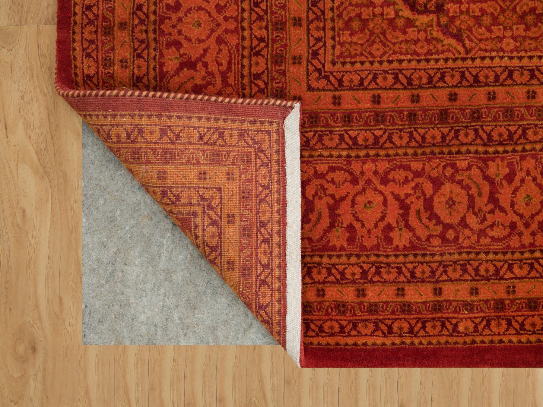 Tabriz Fine Oriental hand-knotted wool rug in Orange, 8'1" x 10'1" — SKU O090390 (view 4)