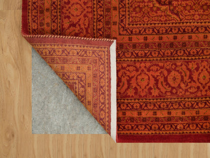 Tabriz Fine Oriental hand-knotted wool rug in Orange, 8'1" x 10'1" — SKU O090390 (view 4)
