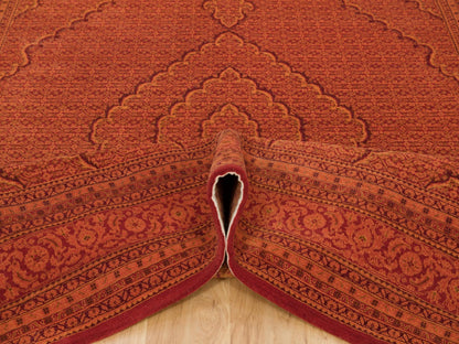 Tabriz Fine Oriental hand-knotted wool rug in Orange, 8'1" x 10'1" — SKU O090390 (view 5)