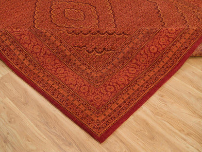 Tabriz Fine Oriental hand-knotted wool rug in Orange, 8'1" x 10'1" — SKU O090390 (view 6)