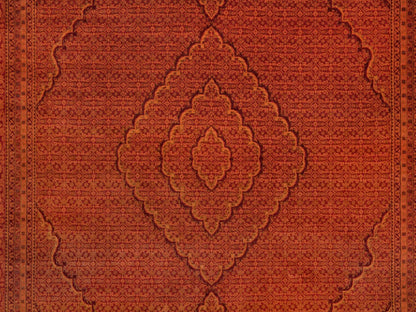 Orange 8'1" x 10'1" Traditional Hand knotted Wool Rug - Sku: O090390