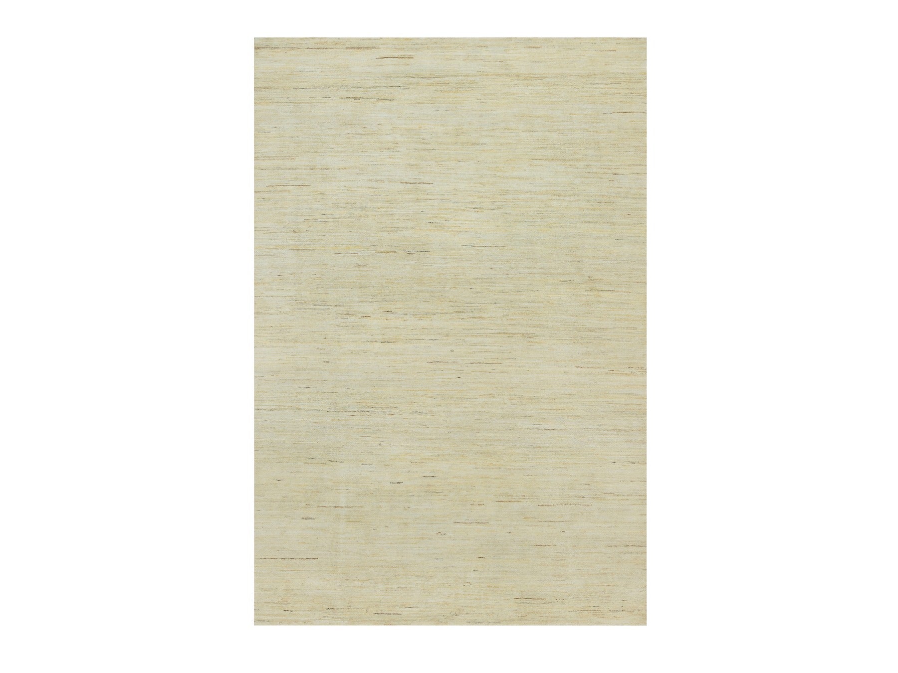 Gabbeh Modern / Contemporary hand-knotted wool rug in Ivory, 6' x 9' — SKU O090392