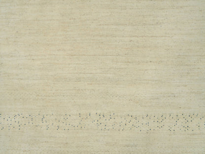 Gabbeh Modern / Contemporary hand-knotted wool rug in Ivory, 8'9" x 11'8" — SKU O090393 (view 8)