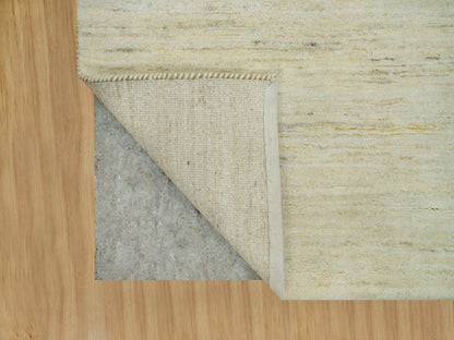 Gabbeh Modern / Contemporary hand-knotted wool runner in Ivory, 2'6" x 10' — SKU O090402 (view 3)