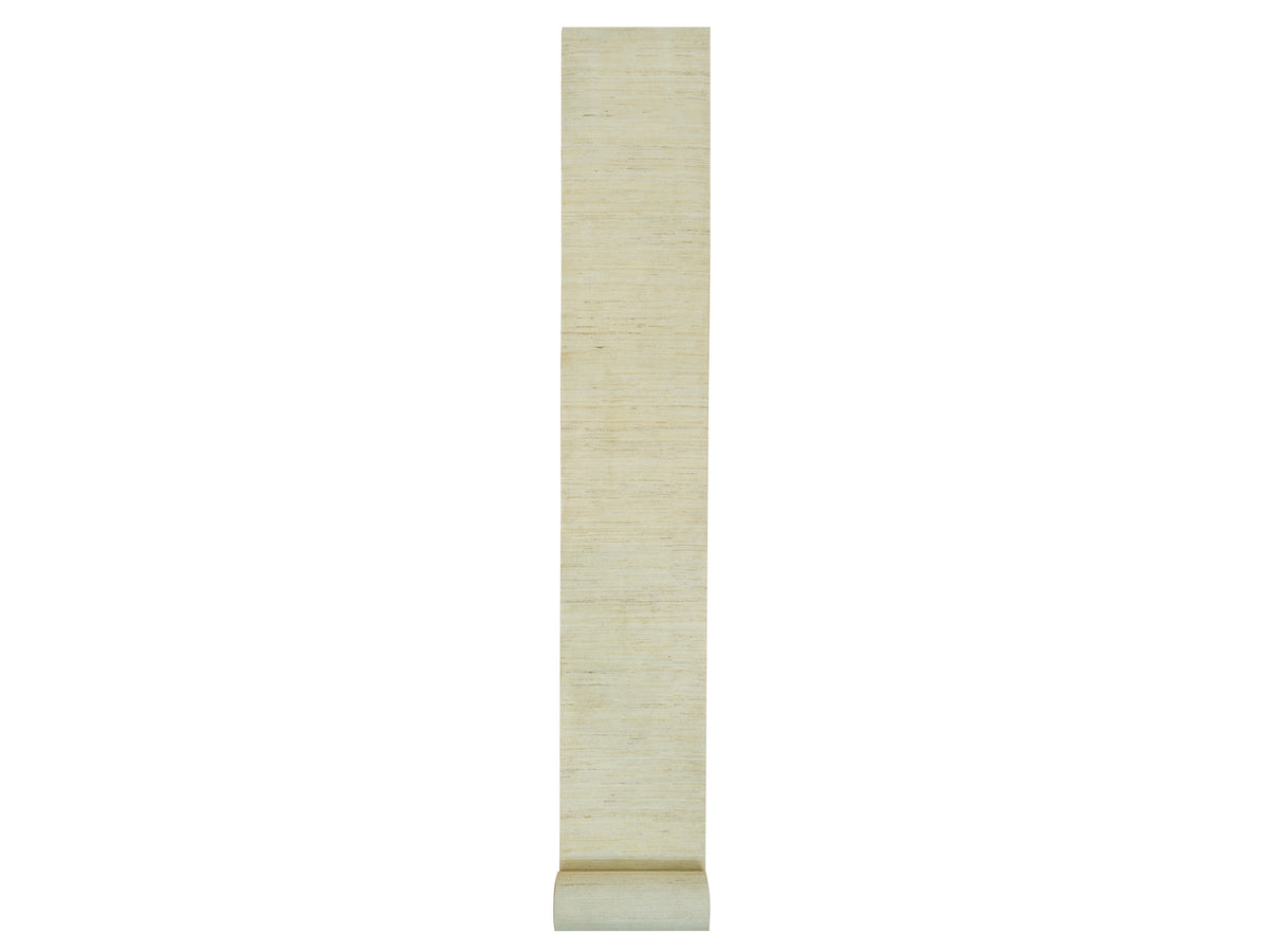 Gabbeh Modern / Contemporary hand-knotted wool runner in Ivory, 2'7" x 25'1" — SKU O090405