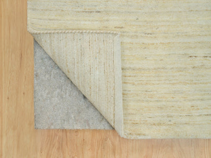 Gabbeh Modern / Contemporary hand-knotted wool runner in Ivory, 2'7" x 25'1" — SKU O090405 (view 3)