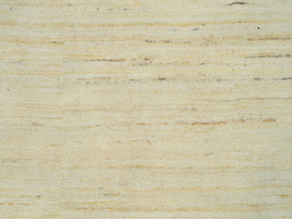 Gabbeh Modern / Contemporary hand-knotted wool runner in Ivory, 2'7" x 25'1" — SKU O090405 (view 5)