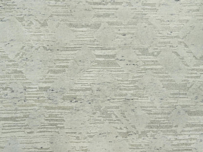 Grey 11'10" x 18'0" Modern / Contemporary Hand knotted Wool Rug - Sku: O090414