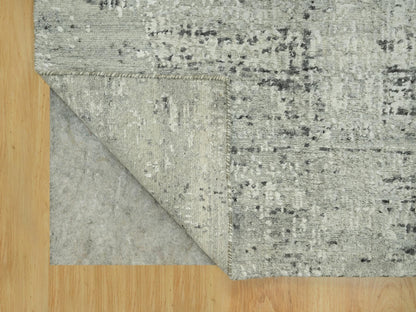 Grey 3'0" x 5'0" Modern / Contemporary Hand knotted Wool Rug - Sku: O090424