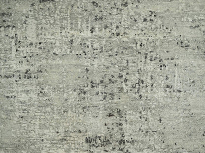 Grey 3'0" x 5'0" Modern / Contemporary Hand knotted Wool Rug - Sku: O090424