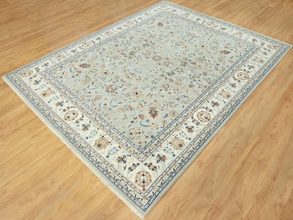 Nain Fine Oriental hand-knotted wool rug in Gray & Ivory, 7'9" x 10'2" — SKU O090436 (view 3)