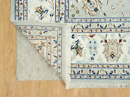 Nain Fine Oriental hand-knotted wool rug in Gray & Ivory, 7'9" x 10'2" — SKU O090436 (view 4)