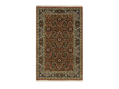 Herati Fine Oriental hand-knotted wool rug in Red & Blue, 3'1" x 5'5" — SKU O090441