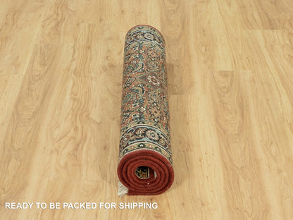Herati Fine Oriental hand-knotted wool rug in Red & Blue, 3'1" x 5'5" — SKU O090441 (view 6)