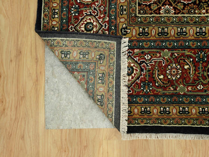 Black 7'10" x 10'0" Fine Oriental Hand knotted Wool Rug - Sku: O090444