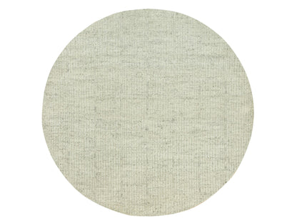 Grey 8'1" x 8'1" Flatweave / Kilim Hand woven Wool Rug - Sku: O090456